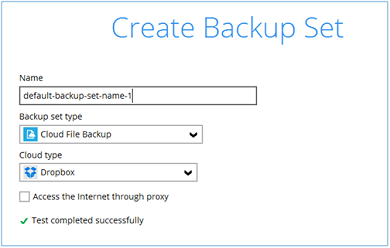 create backup sets